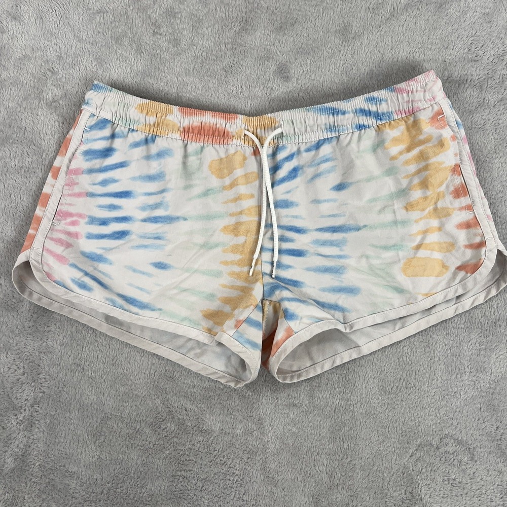 Rip Curl Board Shorts M Tie Dye Blue Womens Surf Swim Beach Drawstring Boardies